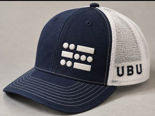 U B U Trucker Style Hat- Navy
