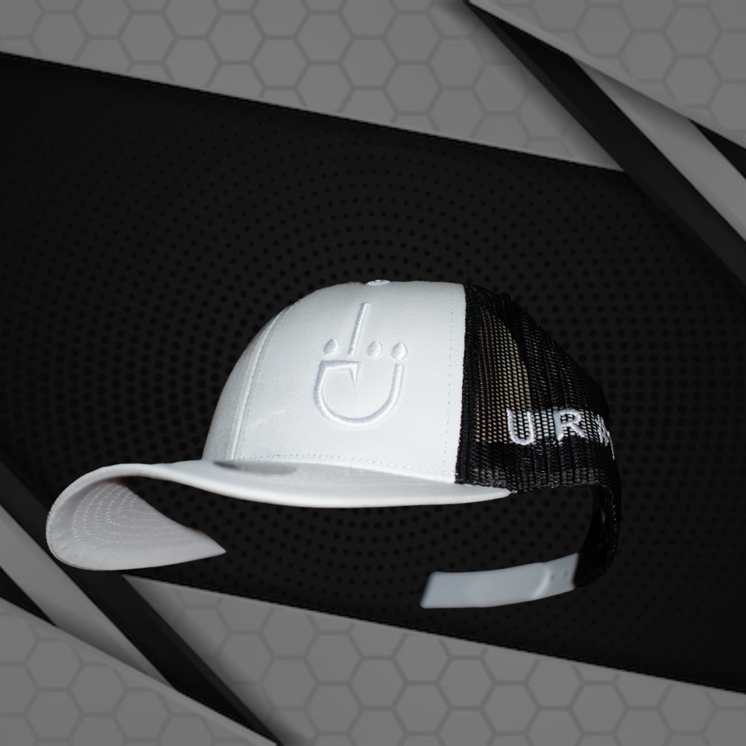 U R # 1 Trucker Hat - White// Black Mesh