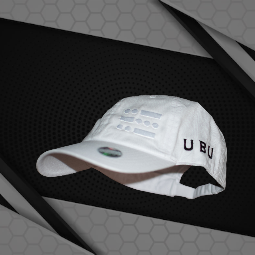 U B U Dad Hat - White // Black accent