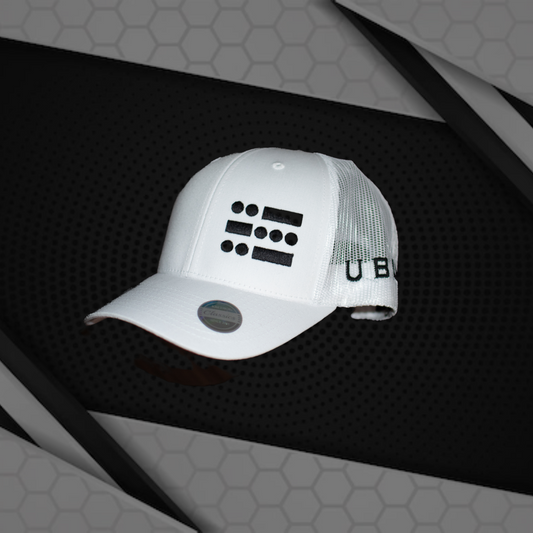 U B U Trucker Hat - White Hat // Black Details