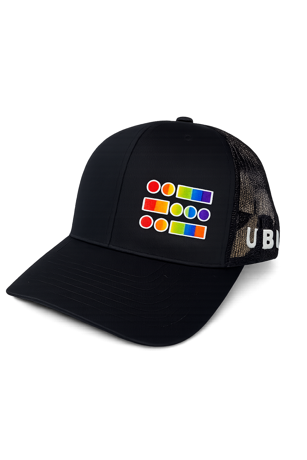 U B U  Trucker Style Pride Hat- All Black