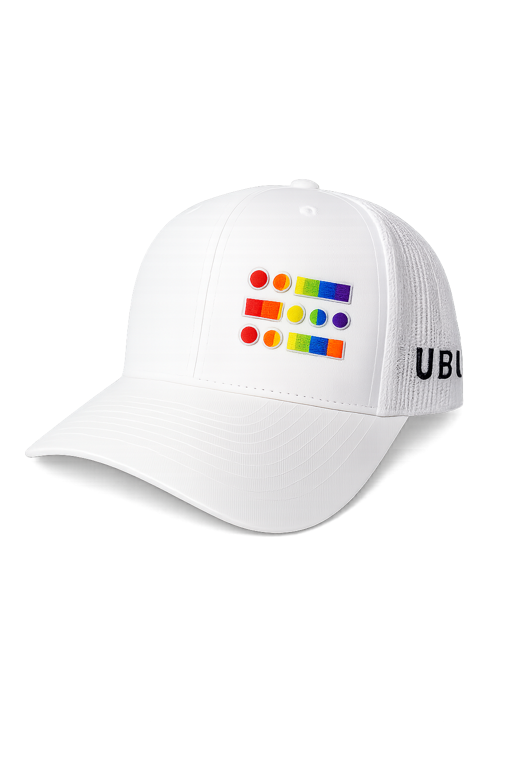 U B U  Trucker Style Pride Hat- All White