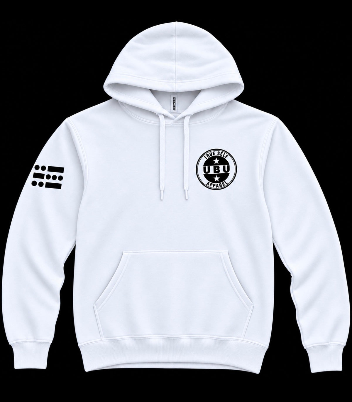 U-B-U White Pullover Hoodie