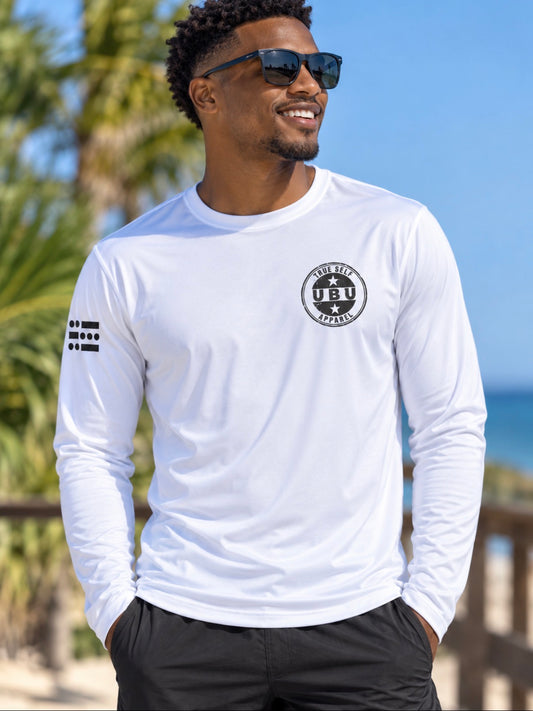 U-B-U Dri Fit White Long Sleeve T-Shirt