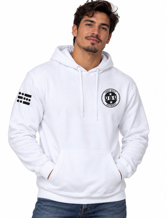 U-B-U White Pullover Hoodie